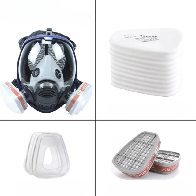 Full Face Respirator Mask with Silicone Seal and Anti-Fog Visor, 6000 Series Compatible