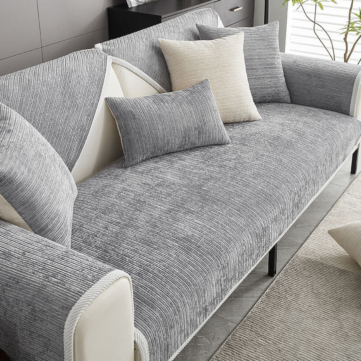 Scratch Resistant Sofa Cover with Recyclable Fabric and Machine Washable Design