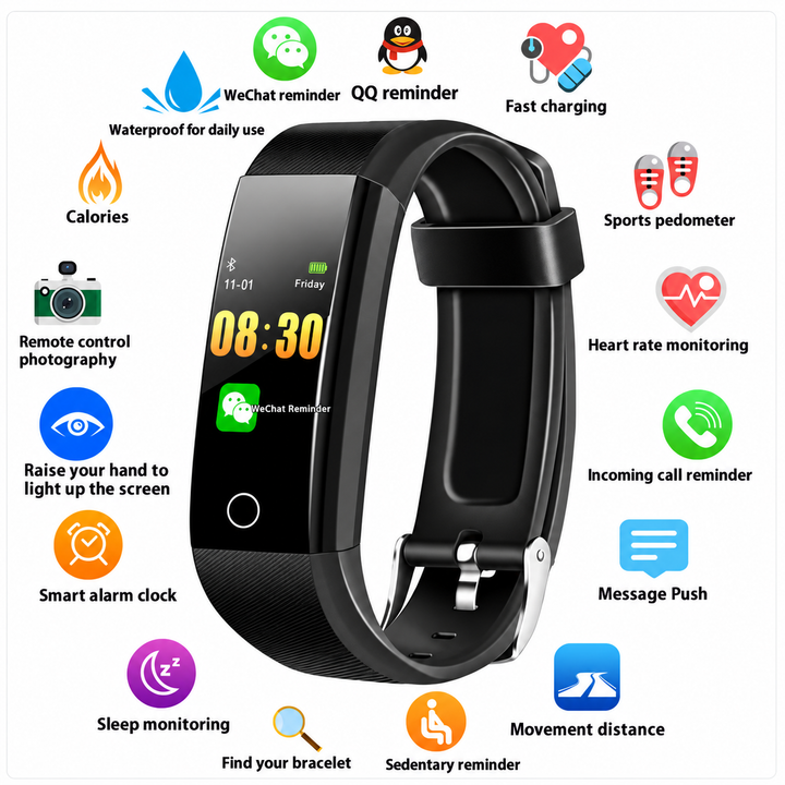 Smart Fitness Watch with Sleep Tracking, Activity Monitoring and Smart Notifications