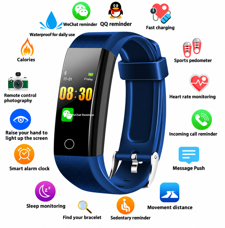 Smart Fitness Watch with Sleep Tracking, Activity Monitoring and Smart Notifications