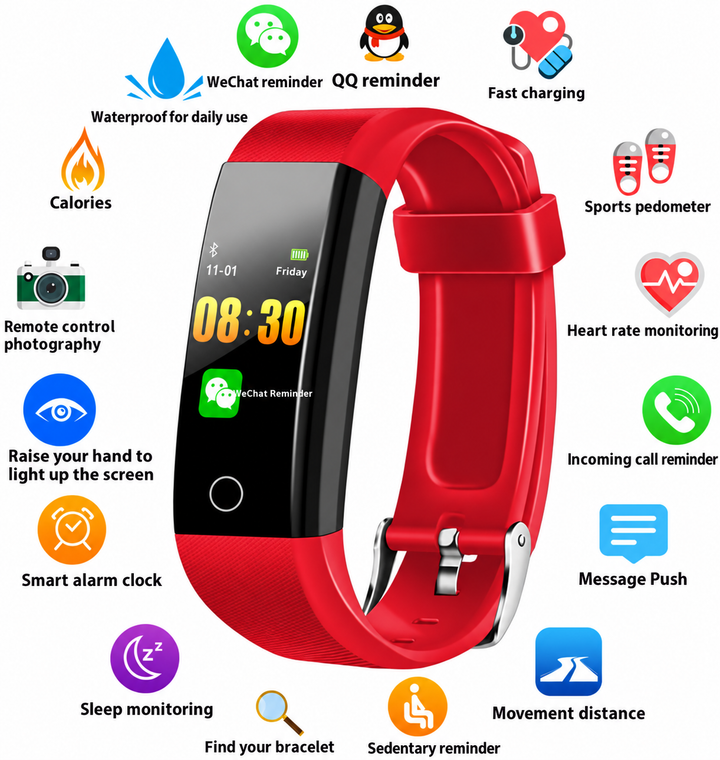 Smart Fitness Watch with Sleep Tracking, Activity Monitoring and Smart Notifications