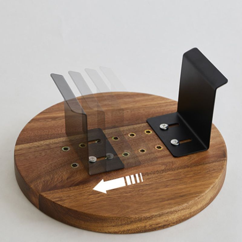 Wooden Sofa Arm Tray with Clip Attachment and Walnut Finish, 11.8in Wide