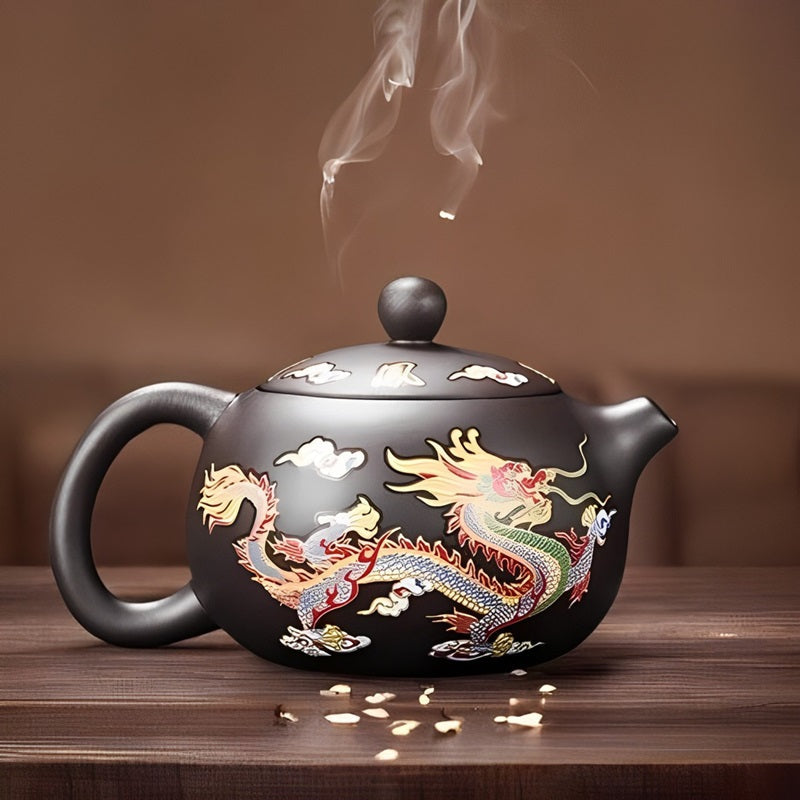 Mystical colour-Changing Dragon and Phoenix Teapot