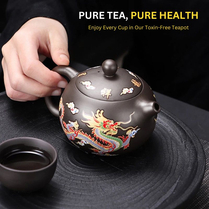 Mystical colour-Changing Dragon and Phoenix Teapot