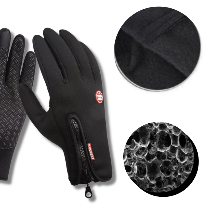 Thermal Gloves with Touchscreen Fingertips and Grip Palms for Cold Weather