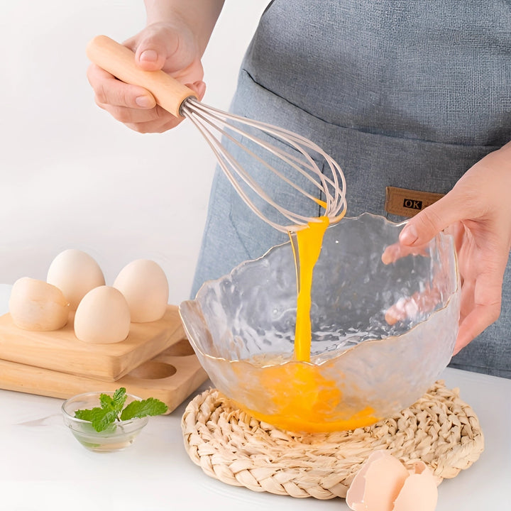 Silicone Kitchen Utensil Set with Bamboo Handles and Heat Resistant Heads, 12-Piece Dishwasher Safe