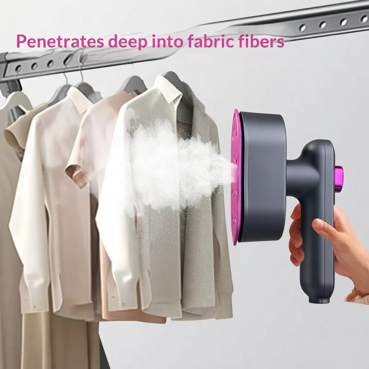 Travel Garment Steamer with Rotating Handle, Fast Heat, Visible Tank
