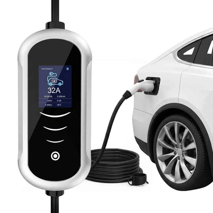 Portable EV Charger 7kW 32A Type 2, Electric Car Charging Station Fast Charging Cable for Home Travel