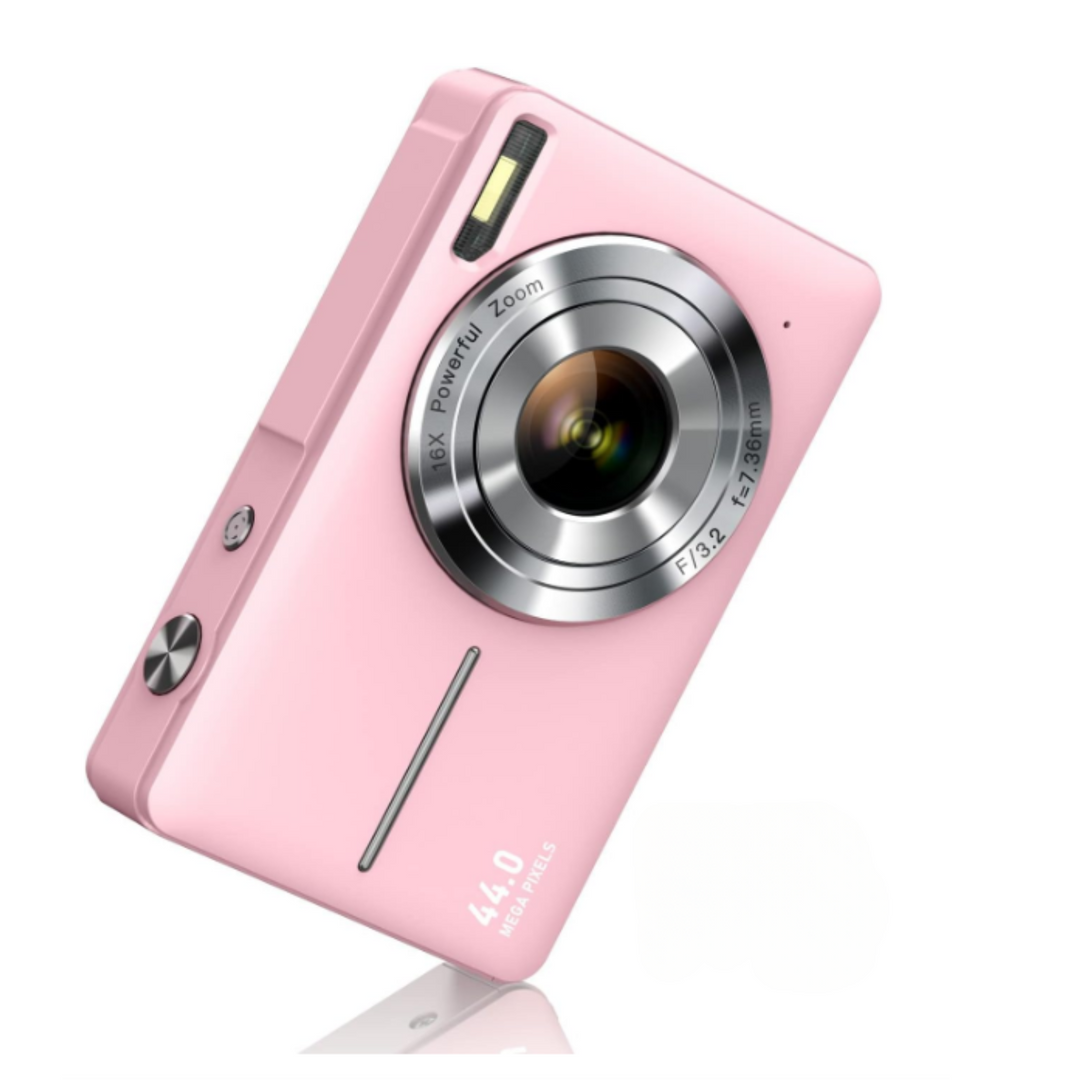 Retro Digital Camera with 1080p Video and Automatic Settings, Compact Design