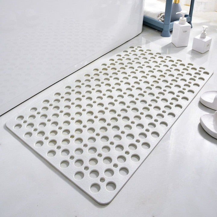Shower Mat with Suction Cups, Non-Slip Surface, Drainage Holes, 16x28 Inch Bathroom Mat