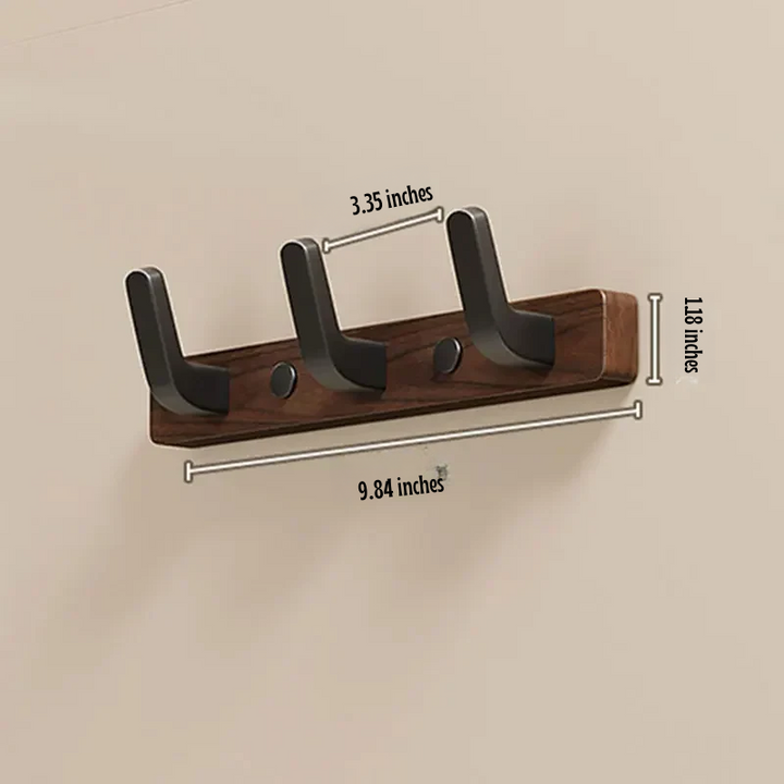 Minimalist Wall-Mounted Coat Hook with Wood and Metal Coat Holder