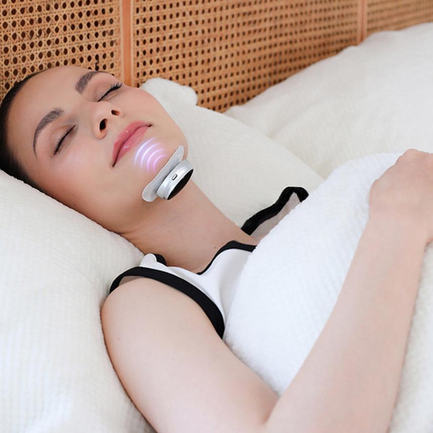 Anti-Snoring Device with Chin Pads and 10-Hour Battery, 3 Intensity Levels