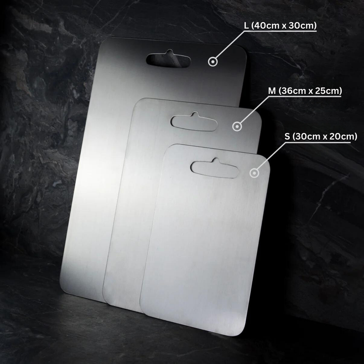 Titanium Cutting Board with Smooth Surface and Rounded Edges
