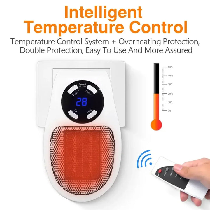 Portable Space Heater with Tip Over Protection and Overheat Shutoff