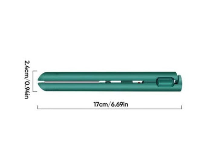 Portable Hair Straightener and Curler with Ceramic Plates and USB Charging