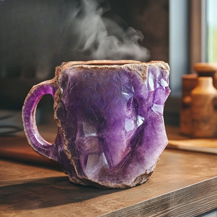 Mineral Crystal Mug with Insulating Walls and Microwave Safe, 350-450ml