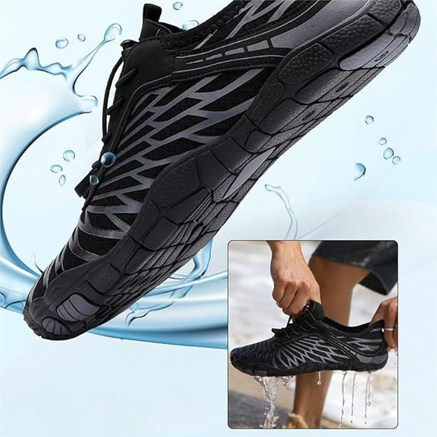 Wide Toe Box Barefoot Shoes with Zero Drop Sole and Drainage Holes