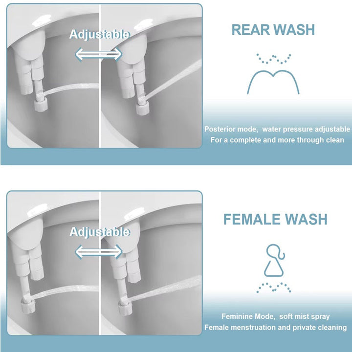 Ultra-Thin Bidet Attachment For Toilet