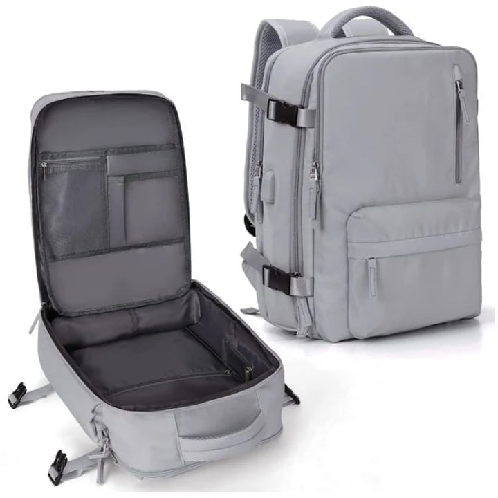 Travel Backpack with External Charging Port and Laptop Compartment, 35L Capacity