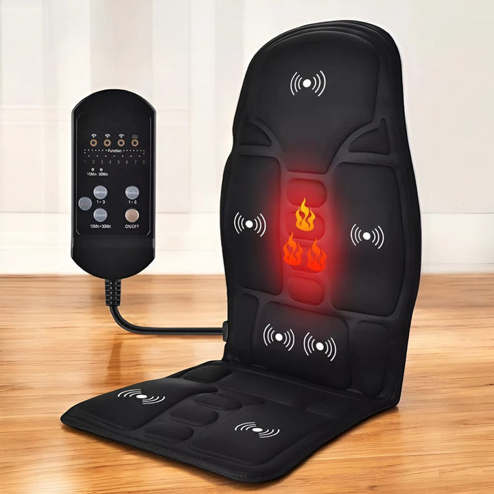 Electric Massage Chair Pad with Soothing Heat Therapy, Ideal for Home and Car