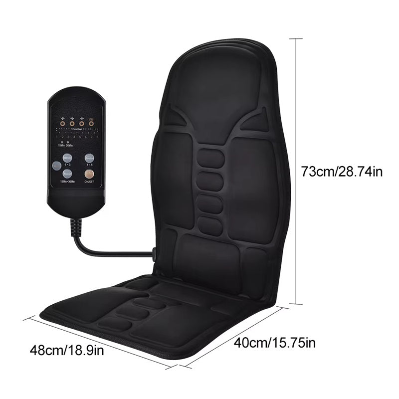 Electric Massage Chair Pad with Soothing Heat Therapy, Ideal for Home and Car