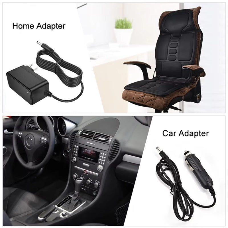 Electric Massage Chair Pad with Soothing Heat Therapy, Ideal for Home and Car