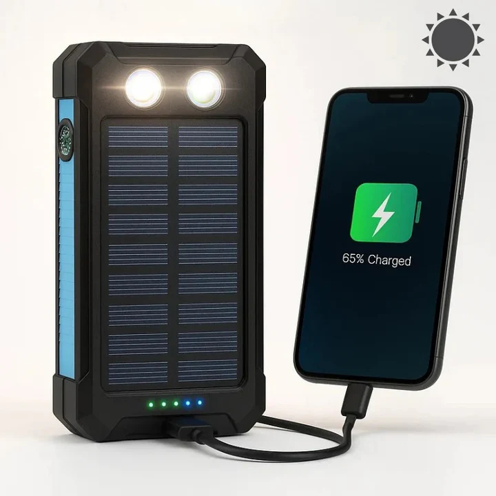 30,000mAh Solar Charger Waterproof Power Bank External