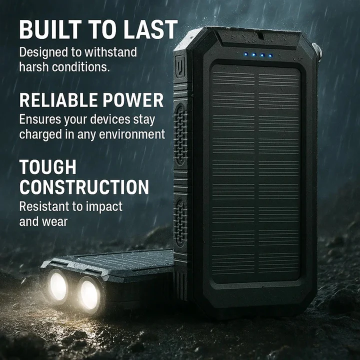 30,000mAh Solar Charger Waterproof Power Bank External