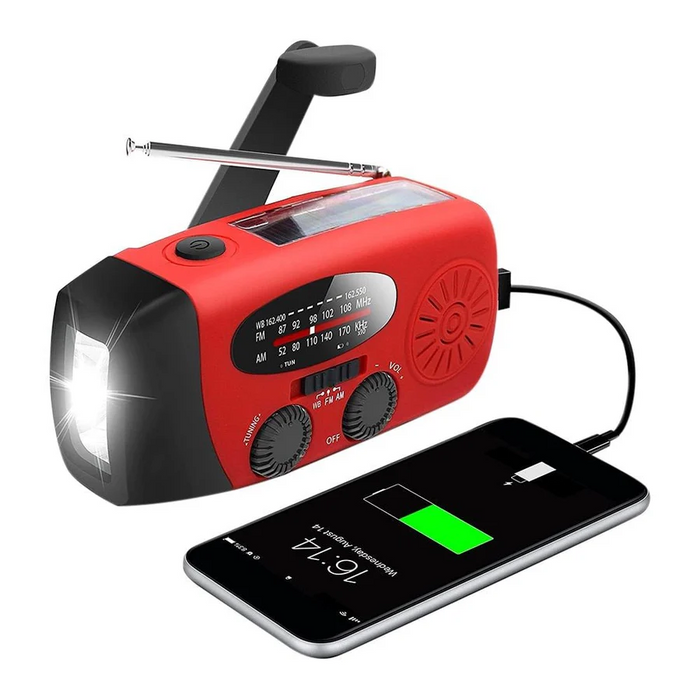 All in One Emergency Radio with Solar Power and Power Bank