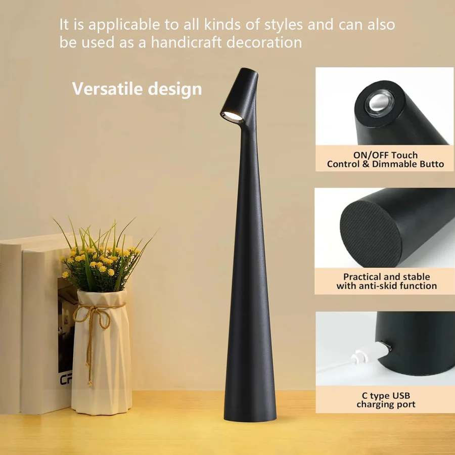 Touch Control Reading Light with Tri colour Dimming