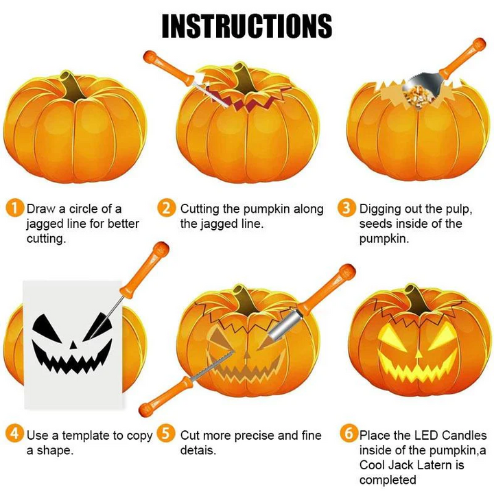 Pumpkin Cutting Set Stainless Steel Cutting Tool Set