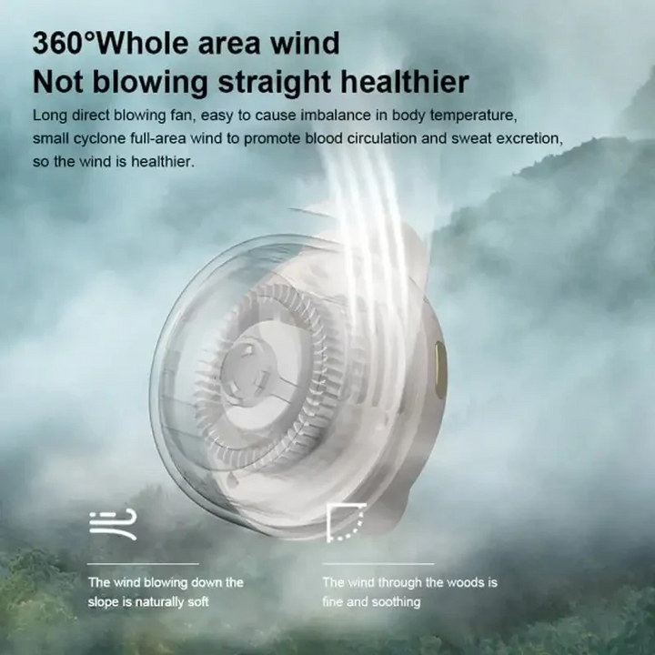 Portable Waist Fan Clip with Bladeless Handheld Design