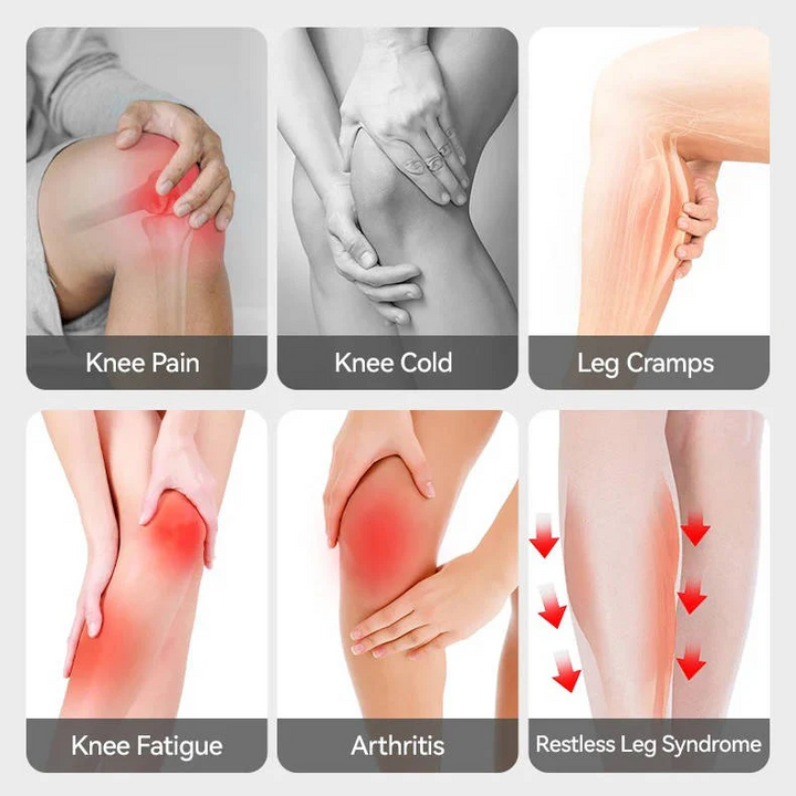 Cordless Knee Massager with Heat Vibration for Pain Relief