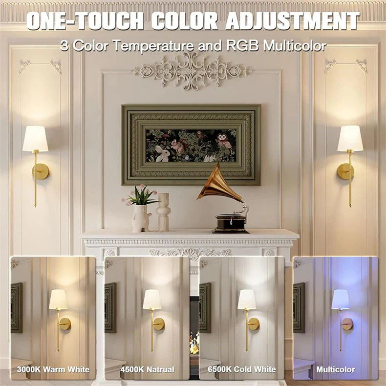 Wireless Wall Lights, Pack of 2