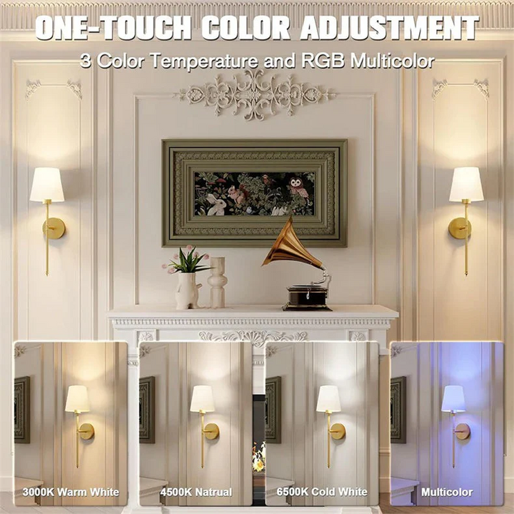 Wireless Wall Lights, Pack of 2