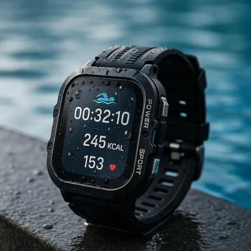 Waterproof Smartwatch,  Fitness Tracking, Bluetooth 5.0
