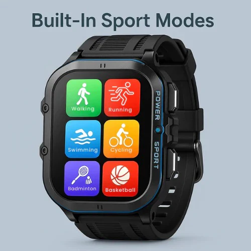Waterproof Smartwatch,  Fitness Tracking, Bluetooth 5.0