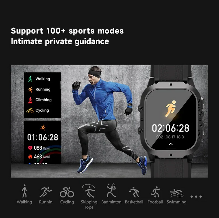 Waterproof Smartwatch,  Fitness Tracking, Bluetooth 5.0