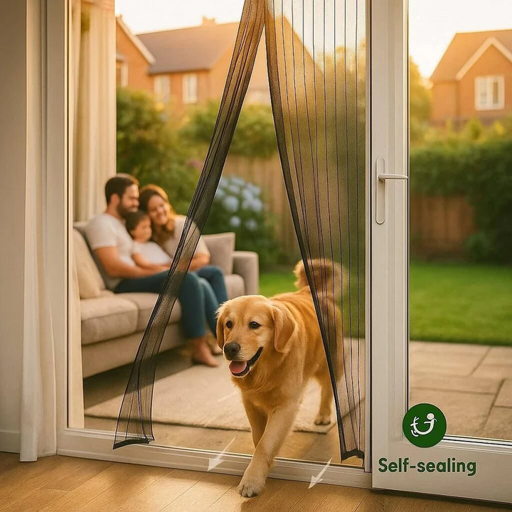 Adjustable Magnetic Screen Door for Insect Protection