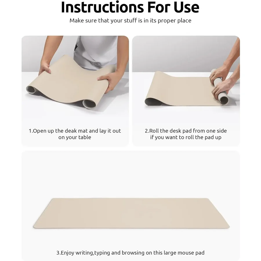 Luxury Leather Desk Pad Smooth Writing and Mouse Surface