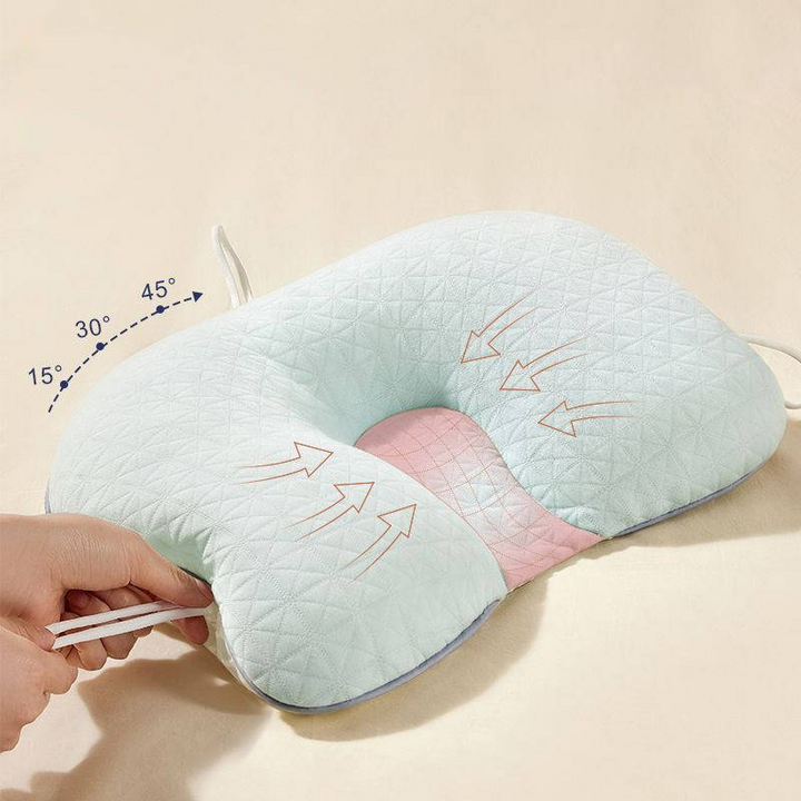 Baby Pillow with Memory Foam and Cotton Cover, Portable Infant Support Cushion