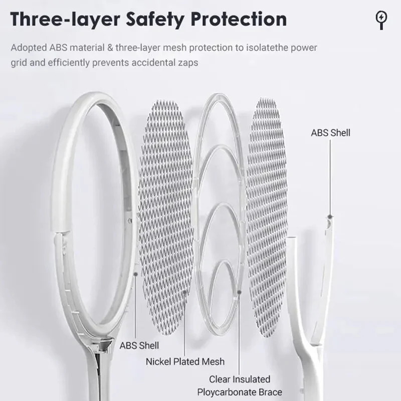 5 in 1 Bug Zapper Racket with Fast Charging