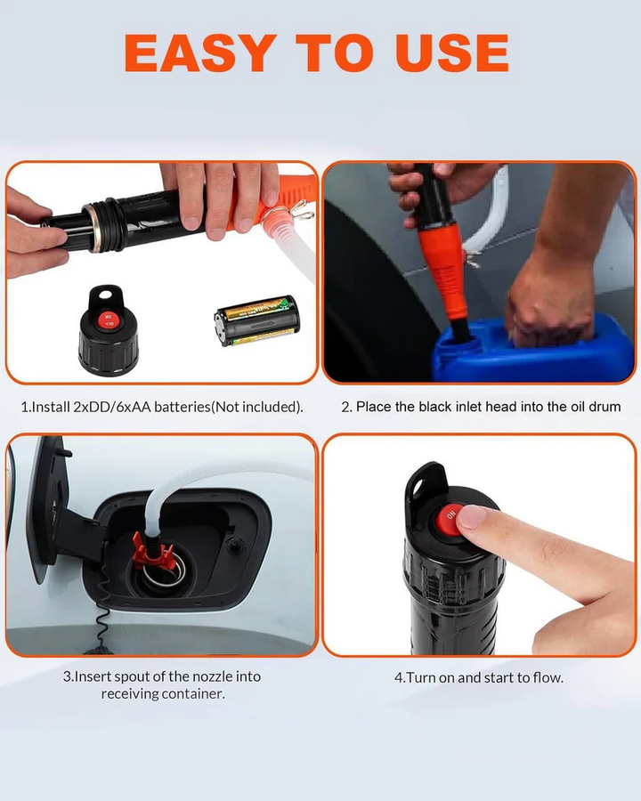 Portable Electric Siphon Pump, Battery Powered Liquid Transfer Tool