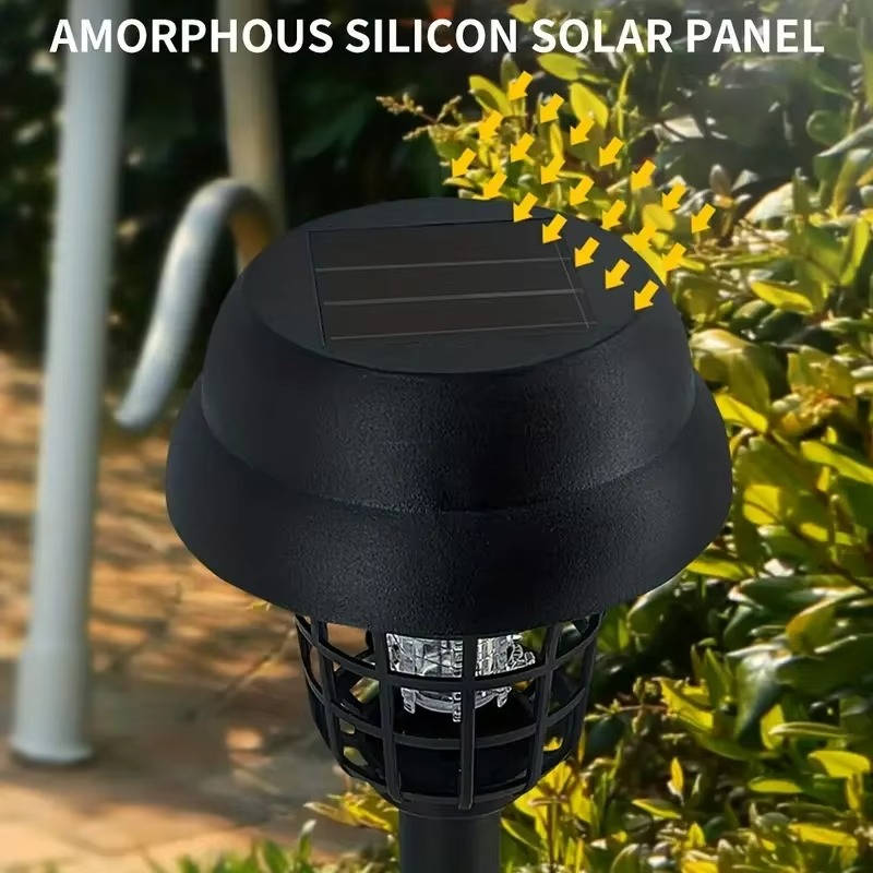 4 Pack Solar Bug Zapper and Mosquito Trap Lamp for Patios, Backyards and Outdoor Comfort, Gnats, Flies, Insects
