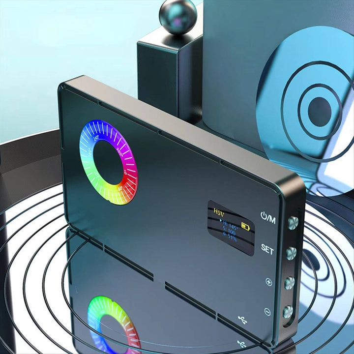 USB Rechargeable RGB Photography Light, Portable Camera Selfie Light for Live Streaming Vlogging with colour Changing Modes