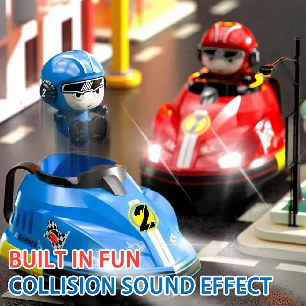 RC Bumper Cars 2 Pack with Ejecting Drivers, Remote Control Battle Cars for Kids Ages 3 and up