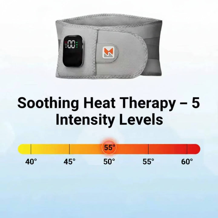 Lumbar Support Belt with Heat, Massage, and Red Light Features