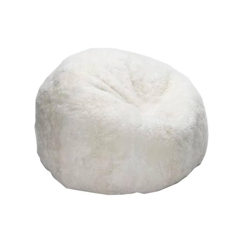 Ultra Soft Fluffy Faux Fur Bean Bag Cover, Luxurious Unfilled Pouf and Footrest for Kids and Adults, Cozy Corner Seating
