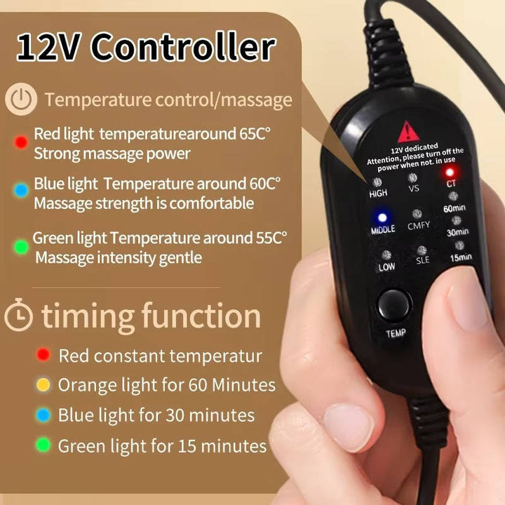 Electric Hip and Lower Back Heating Wrap with Graphene Elements – Adjustable Heat Settings, Vibration Modes, Auto Shutoff, 18.5 Inch Coverage