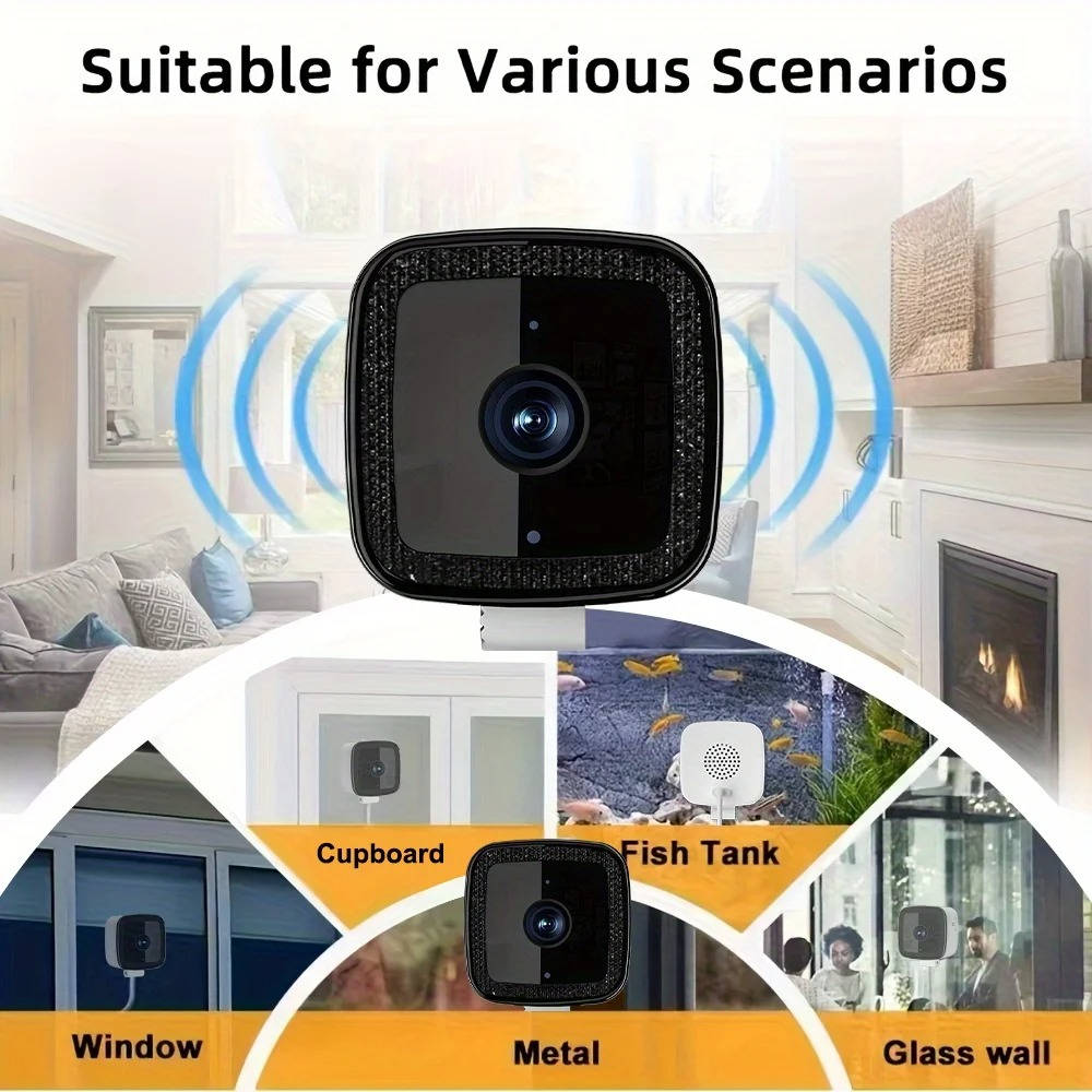 1080P Wifi Window Camera, Indoor Home Security Baby Monitor Camera, Night Vision, Two Way Audio, 32G